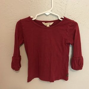 Matilda Jane puffy sleeved top maroon